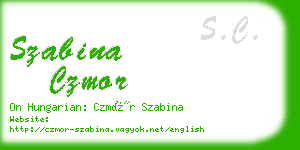 szabina czmor business card
